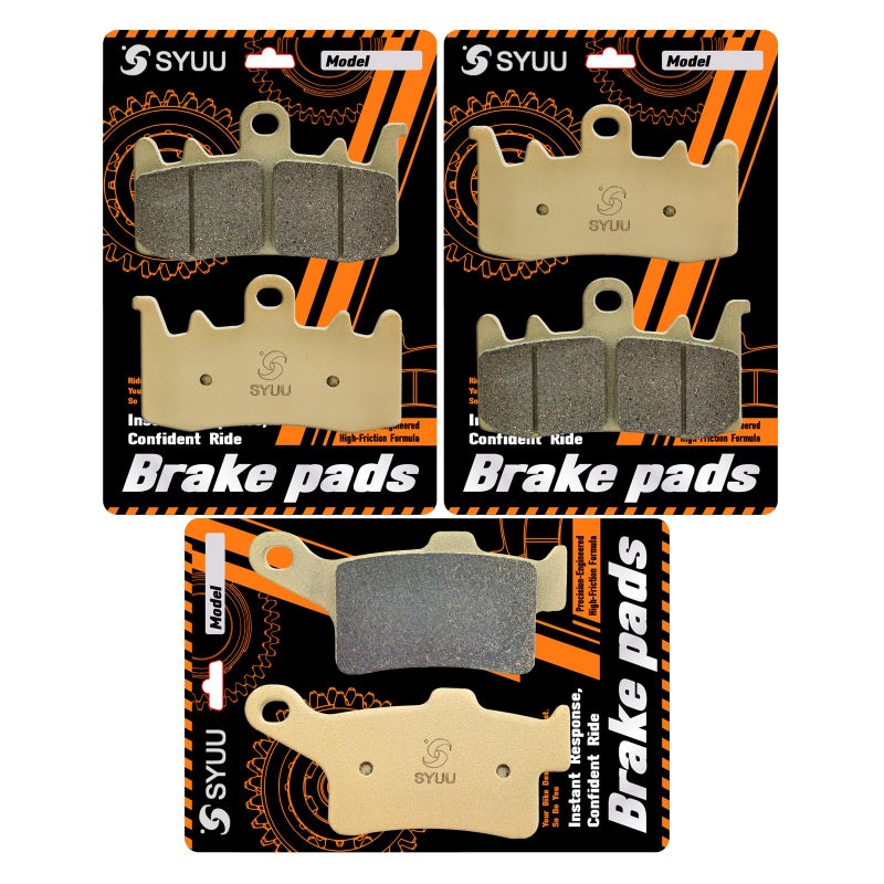 S SYUU High-Performance Reliable Motorcycle Front Rear Brake Pads Compatible with CAN AM Spyder RS RS-S RT RT-S ST F3 F3-S F3-T 2013 2014 2015 2016 2017 2018 2019 2020 2021 2022 2023 2024 FA630F/631R - Image 1